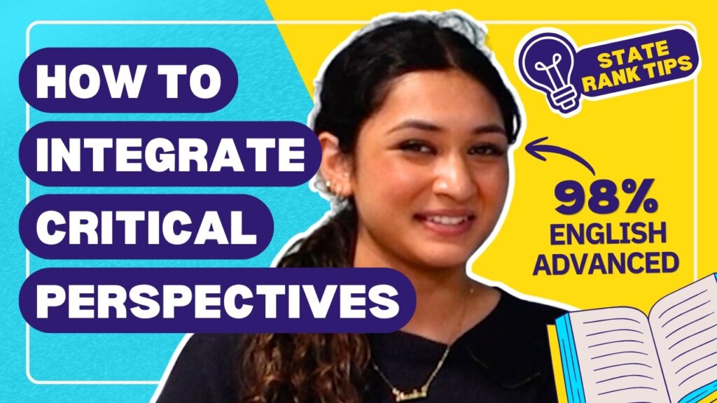 How do you integrate critical perspectives into an HSC English essay?